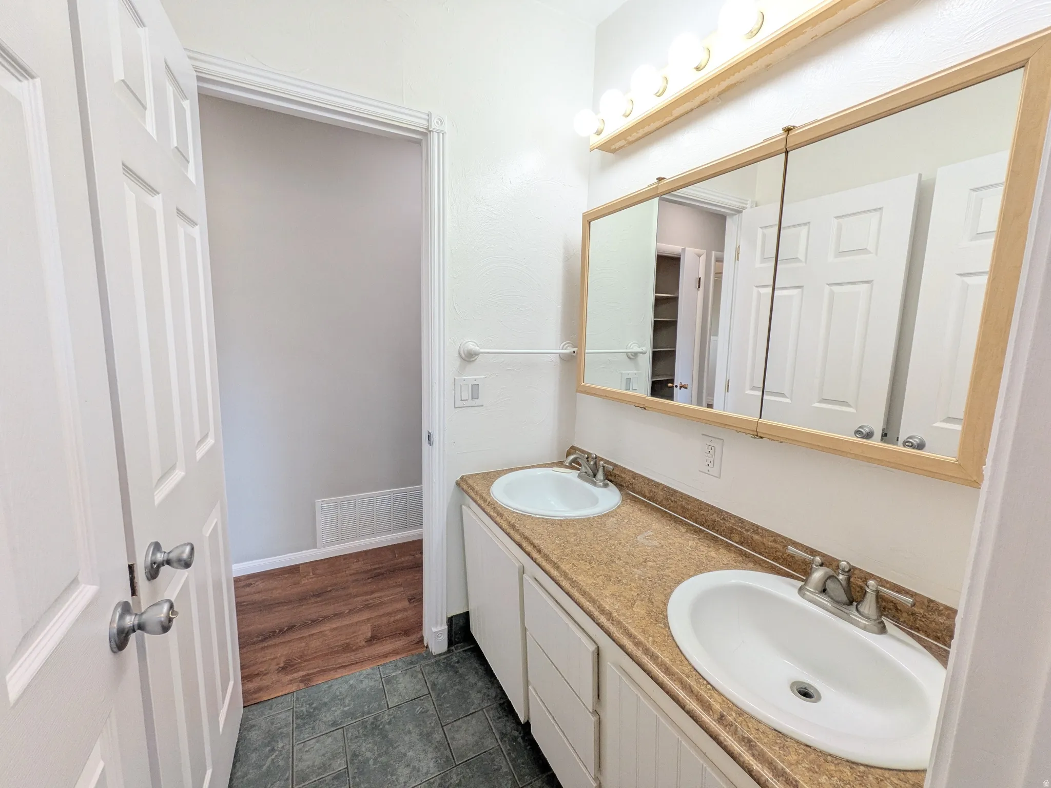 Full bath with double vanity