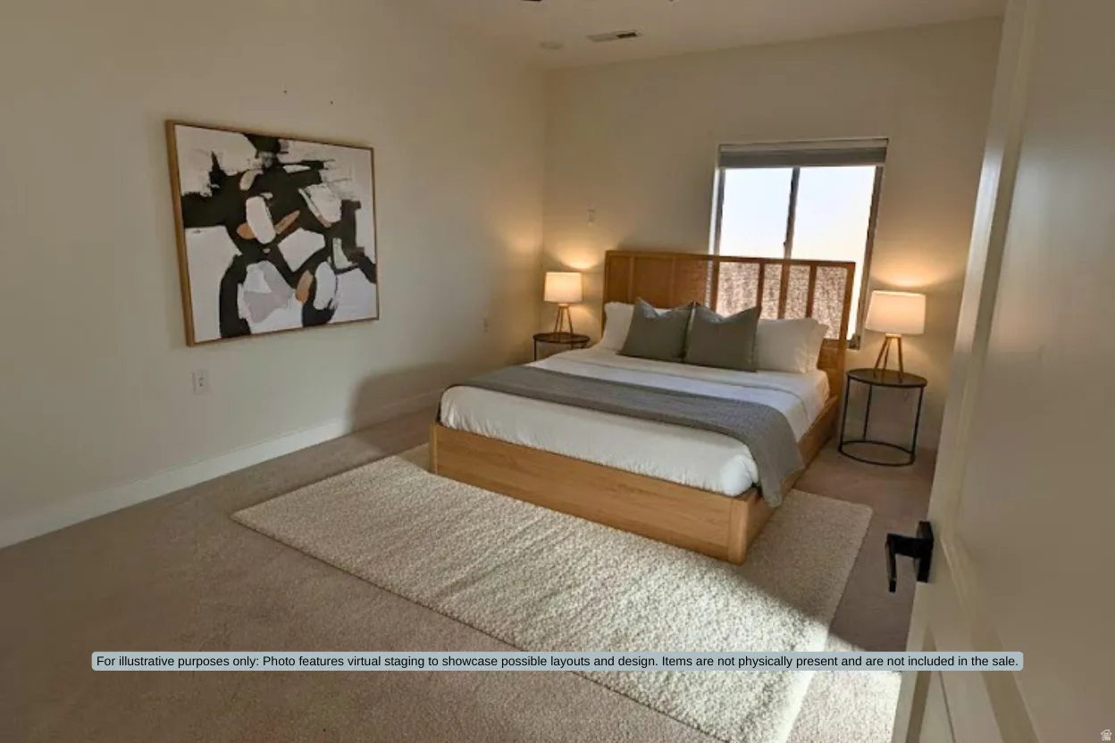 For illustrative purposes only: Photo features virtual staging to showcase possible layouts and design. Items are not physically present and are not included in the sale.