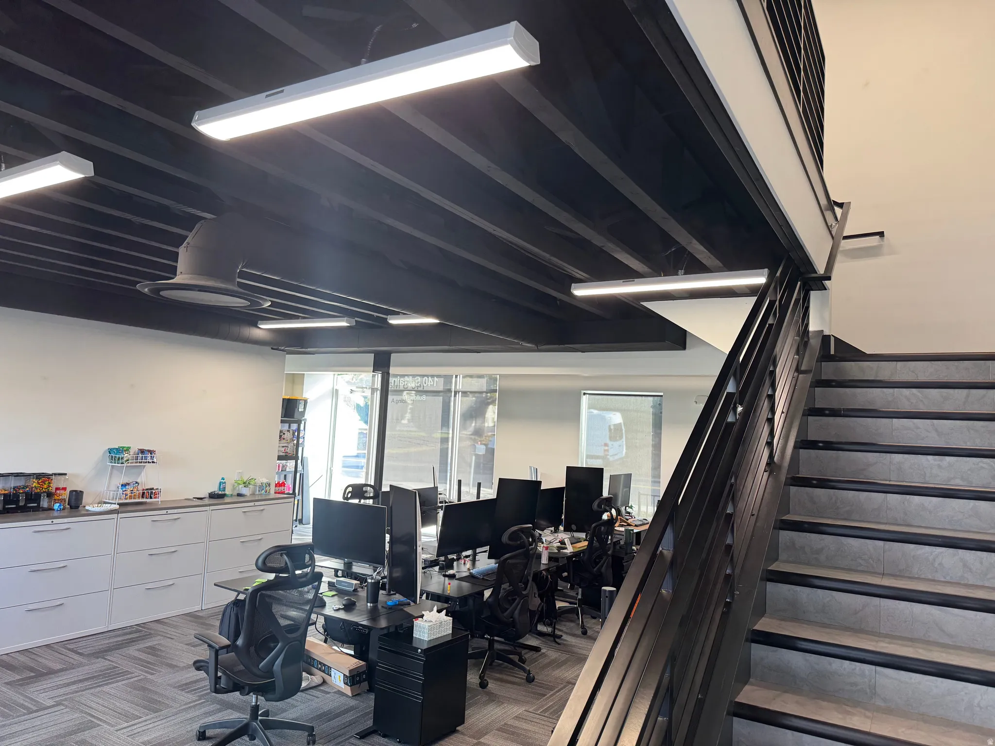 Office space with healthy amount of natural light