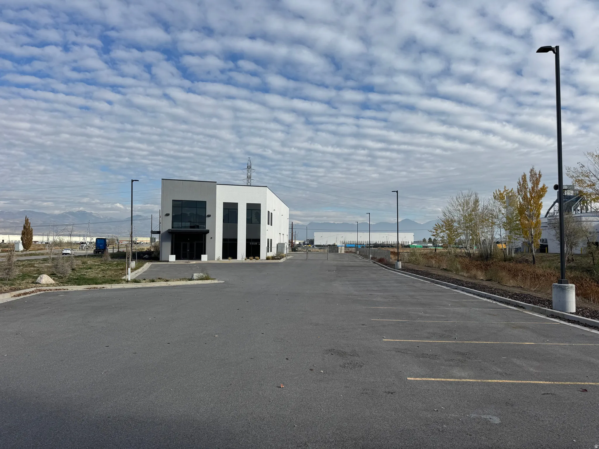 View of uncovered parking lot