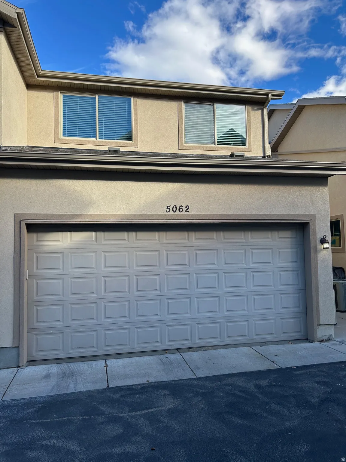 Garage with driveway