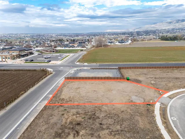 Aerial overview of property's location with property boundaries highlighted