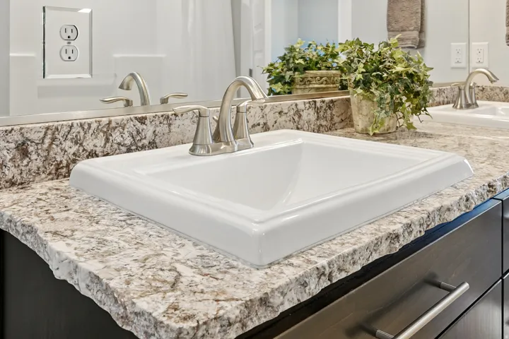 Bathroom view of double vanity