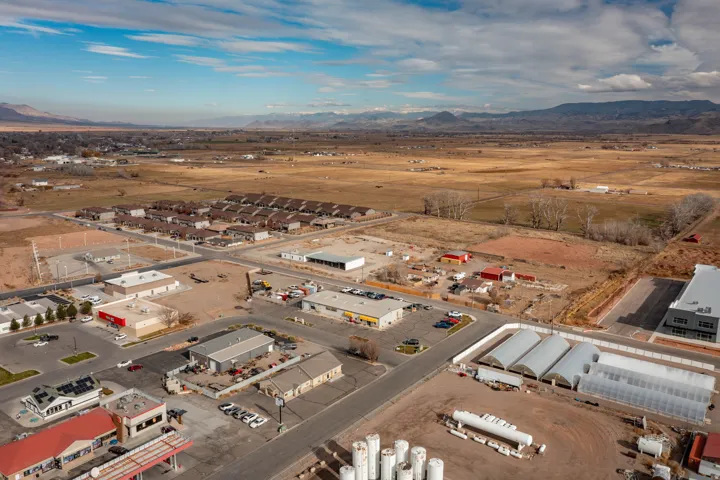 Aerial view of an industrial area