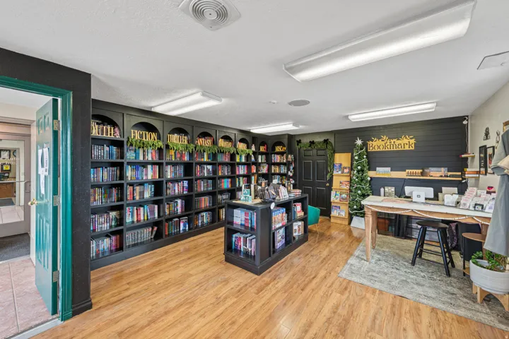 Office featuring wall of books