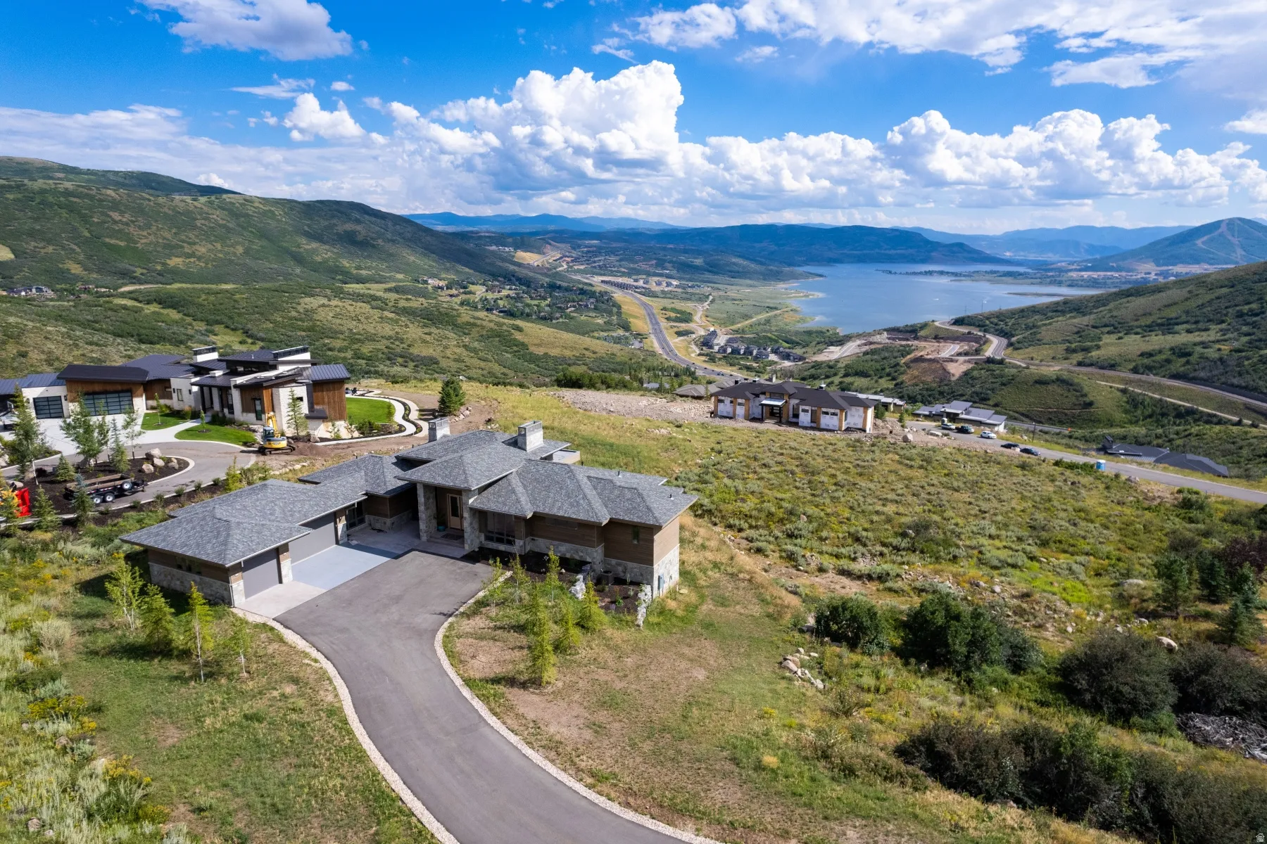 Aerial view of mountains