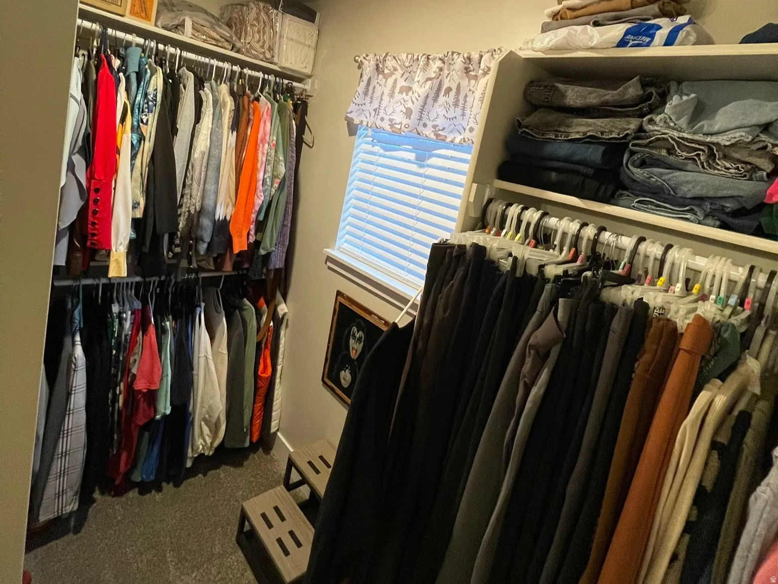 Spacious master walk-in closet