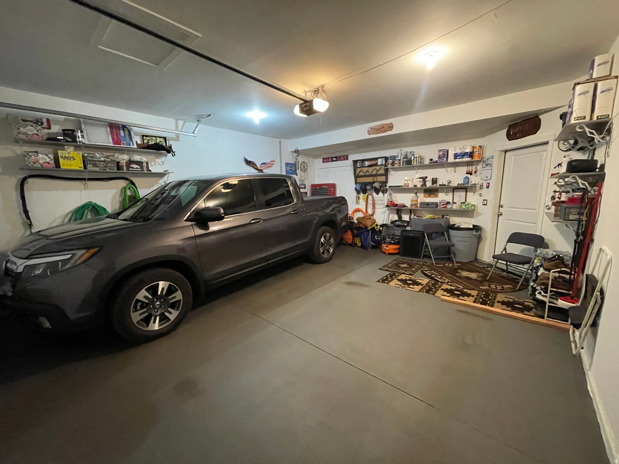 double car garage with granite grip epoxy
