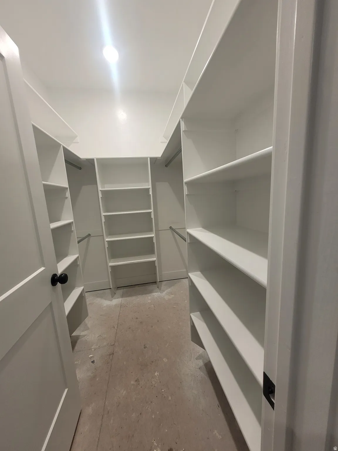 View of walk in closet