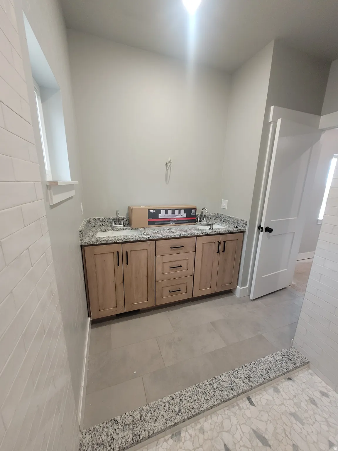 Bathroom with double vanity