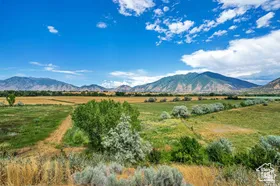 Mountain view with rural landscape
