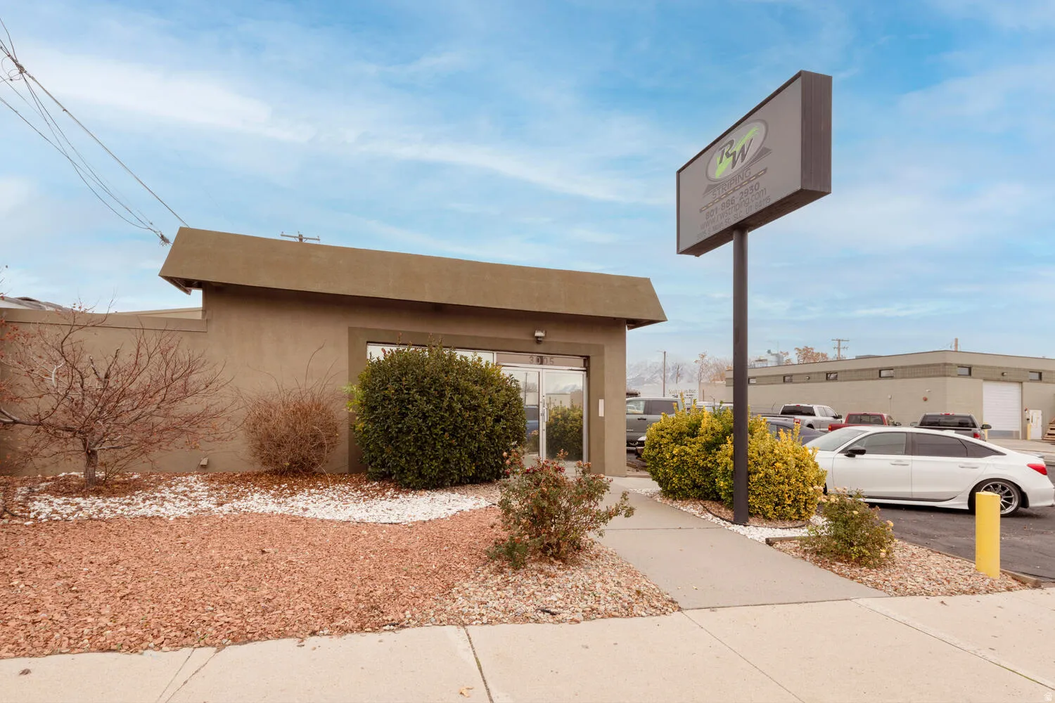 Exterior view of stucco siding