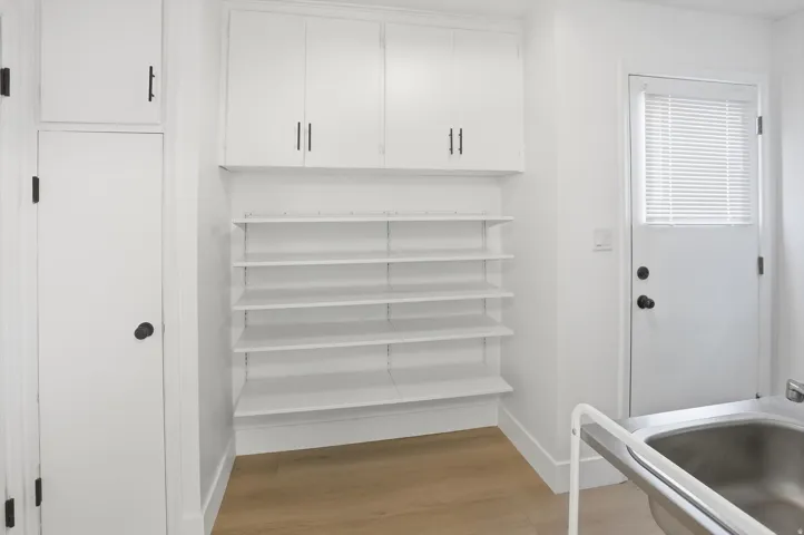 Storage area with a sink