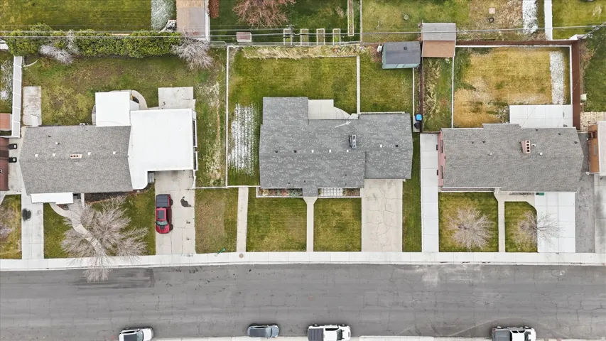 Aerial view of residential area