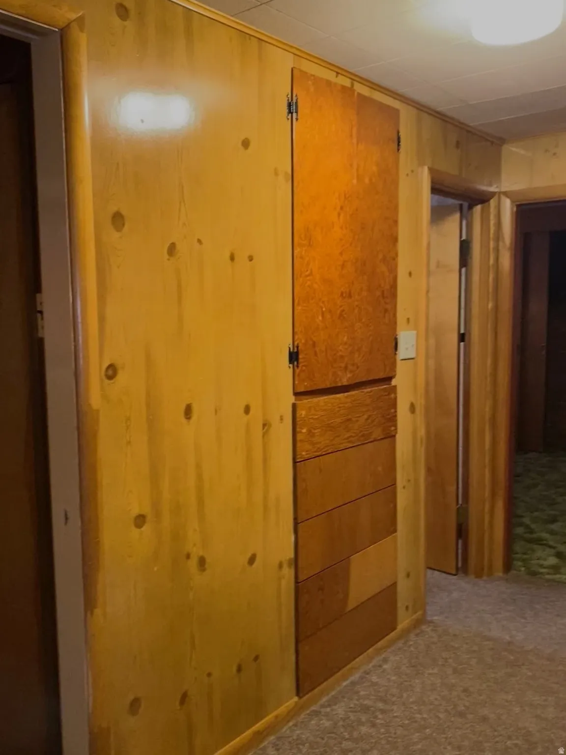 Laundry room with built in shelf and closet  area
