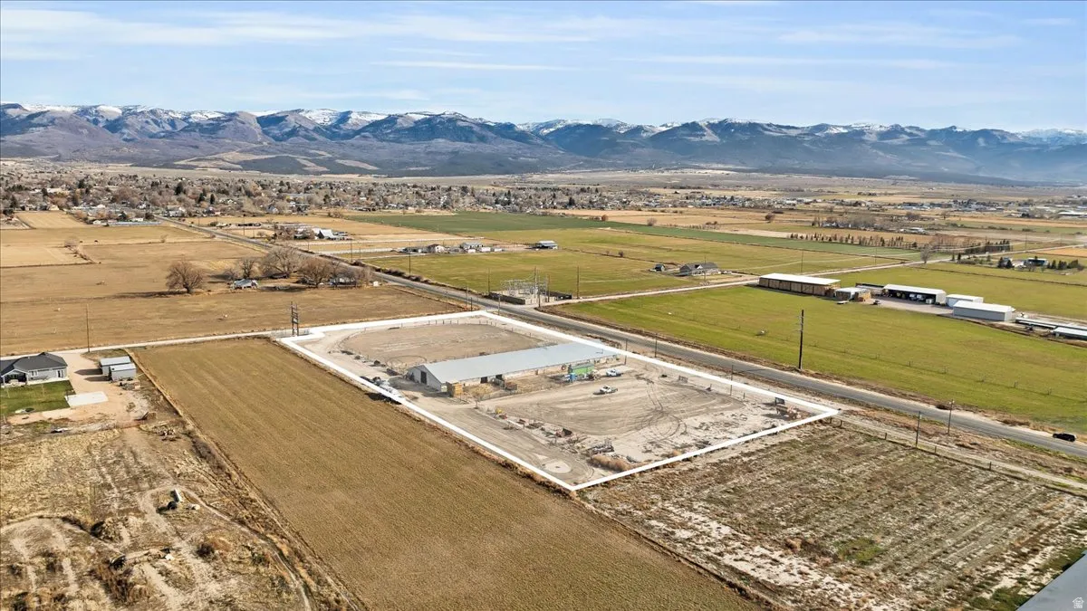 View of rural area with a mountain backdrop