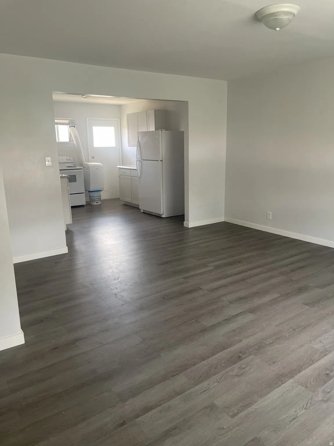 Living room & kitchen view from the front door