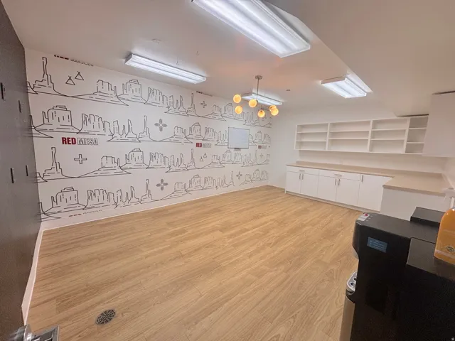 Interior space featuring light wood-type flooring