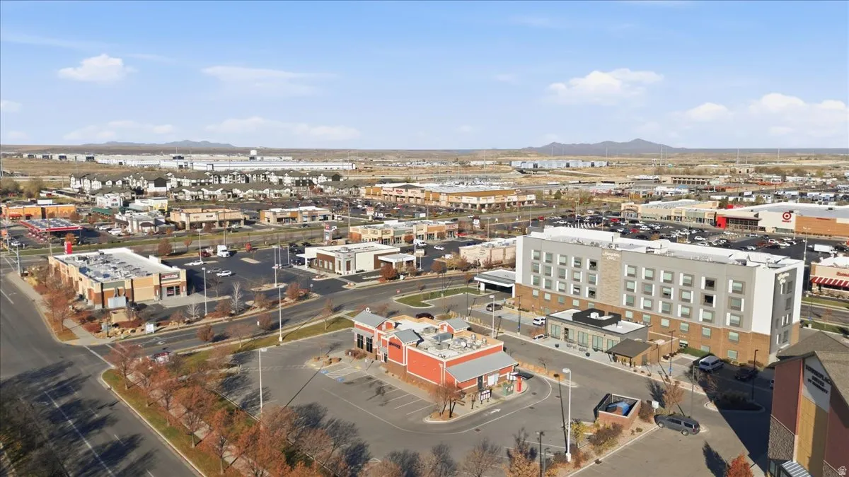 View of urban area featuring a mountain backdrop