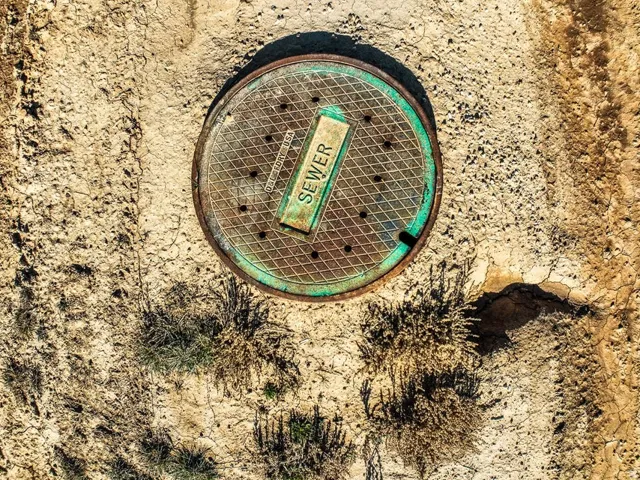 Exterior view of a water meter