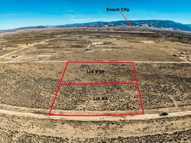 Overview of rural landscape featuring property boundaries highlighted