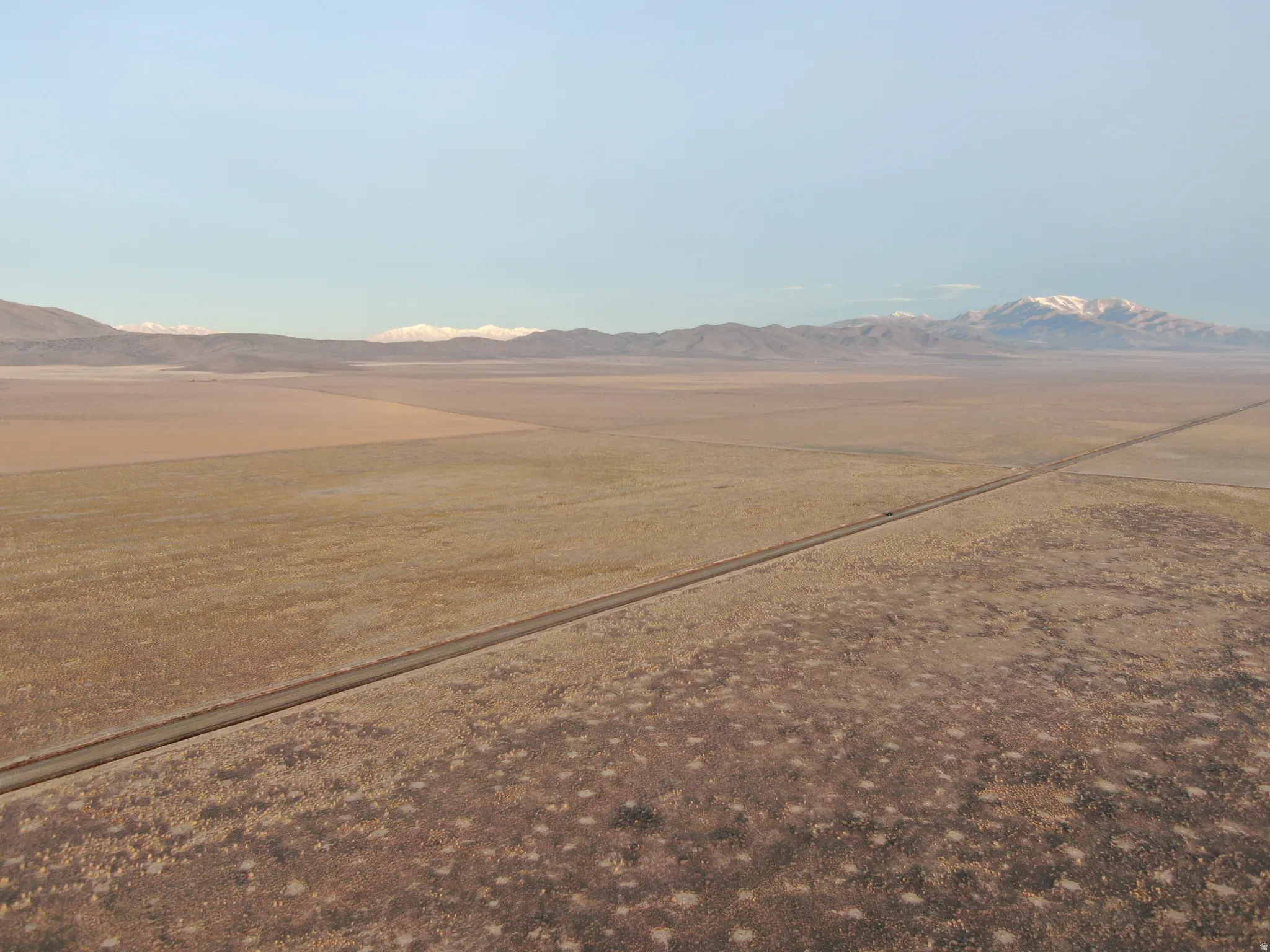 View of mountain background with rural landscape