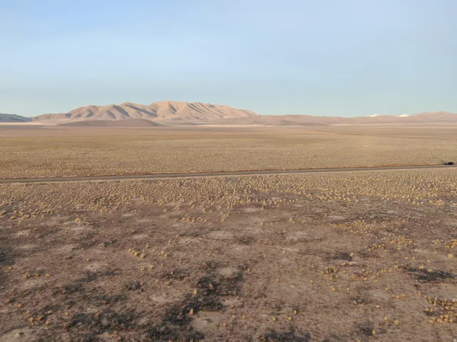 Mountain view with rural landscape