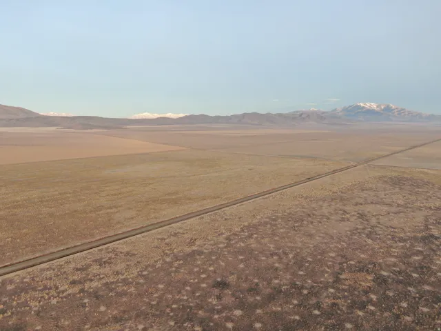 View of mountain background with rural landscape