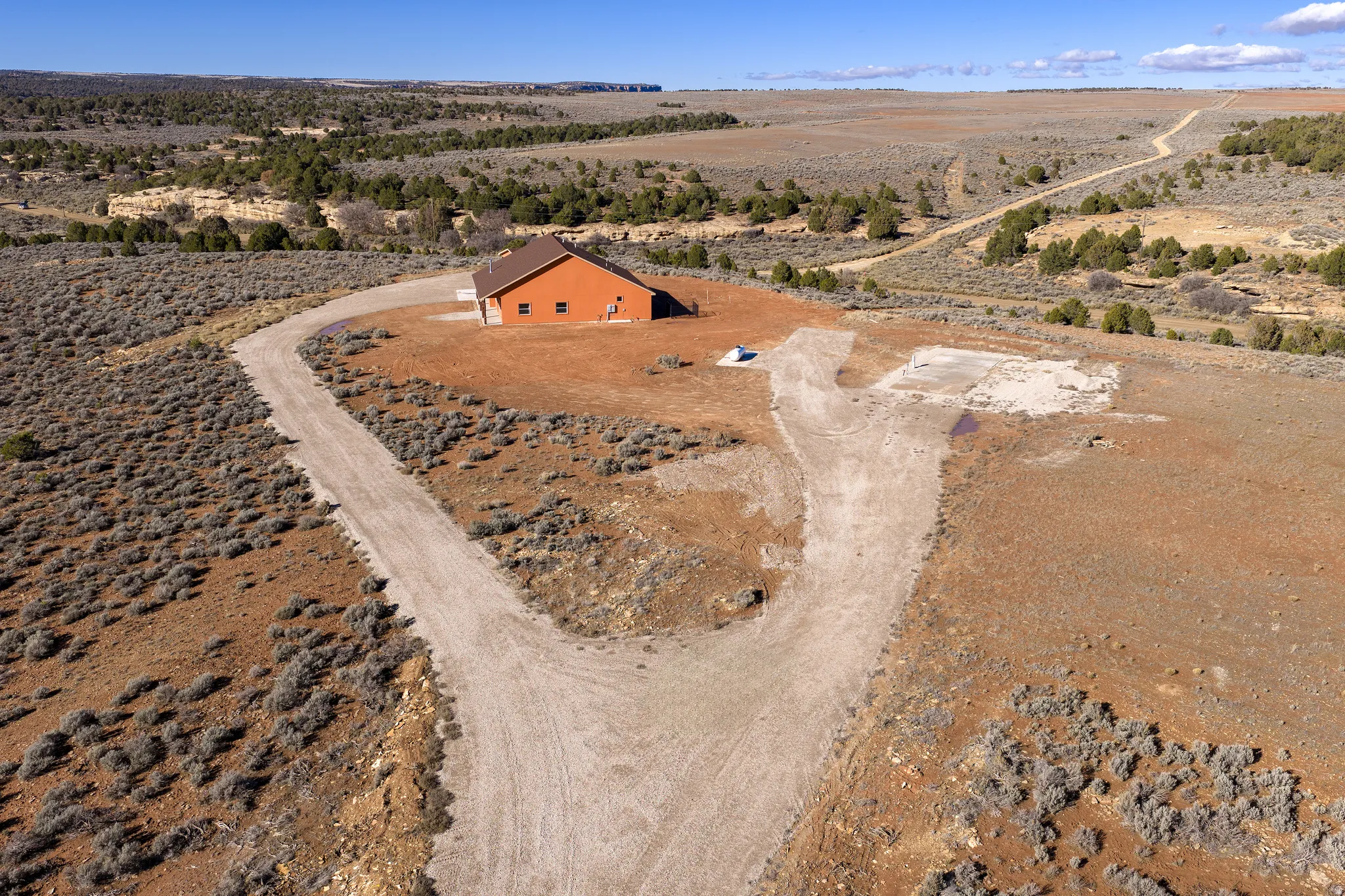 Aerial view of property's location with rural landscape and a desert landscape