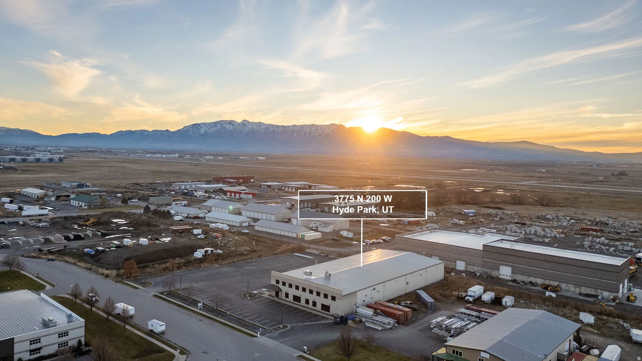 Drone / aerial view of industrial structures
