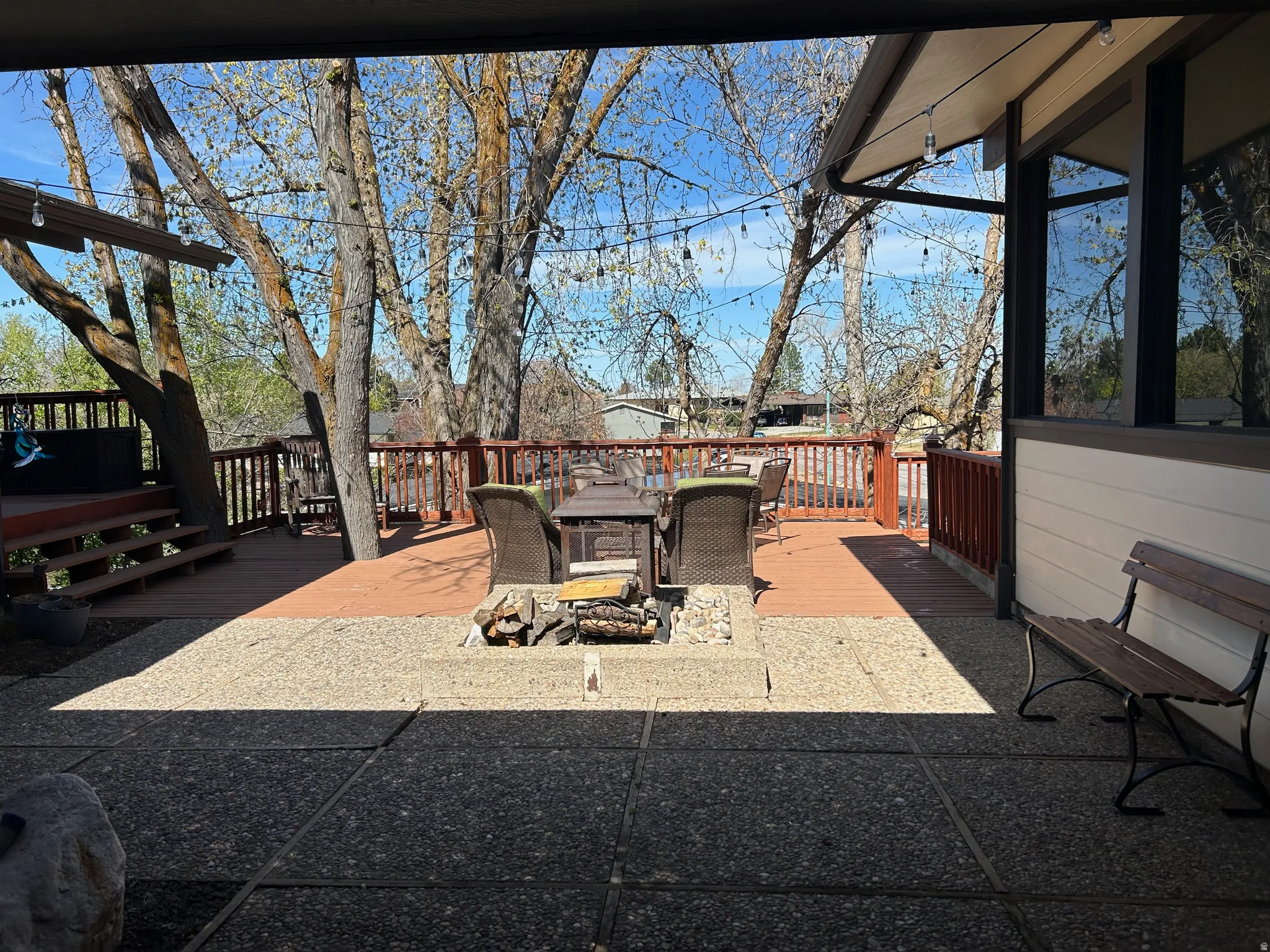 View of patio / terrace featuring a deck and outdoor dining area