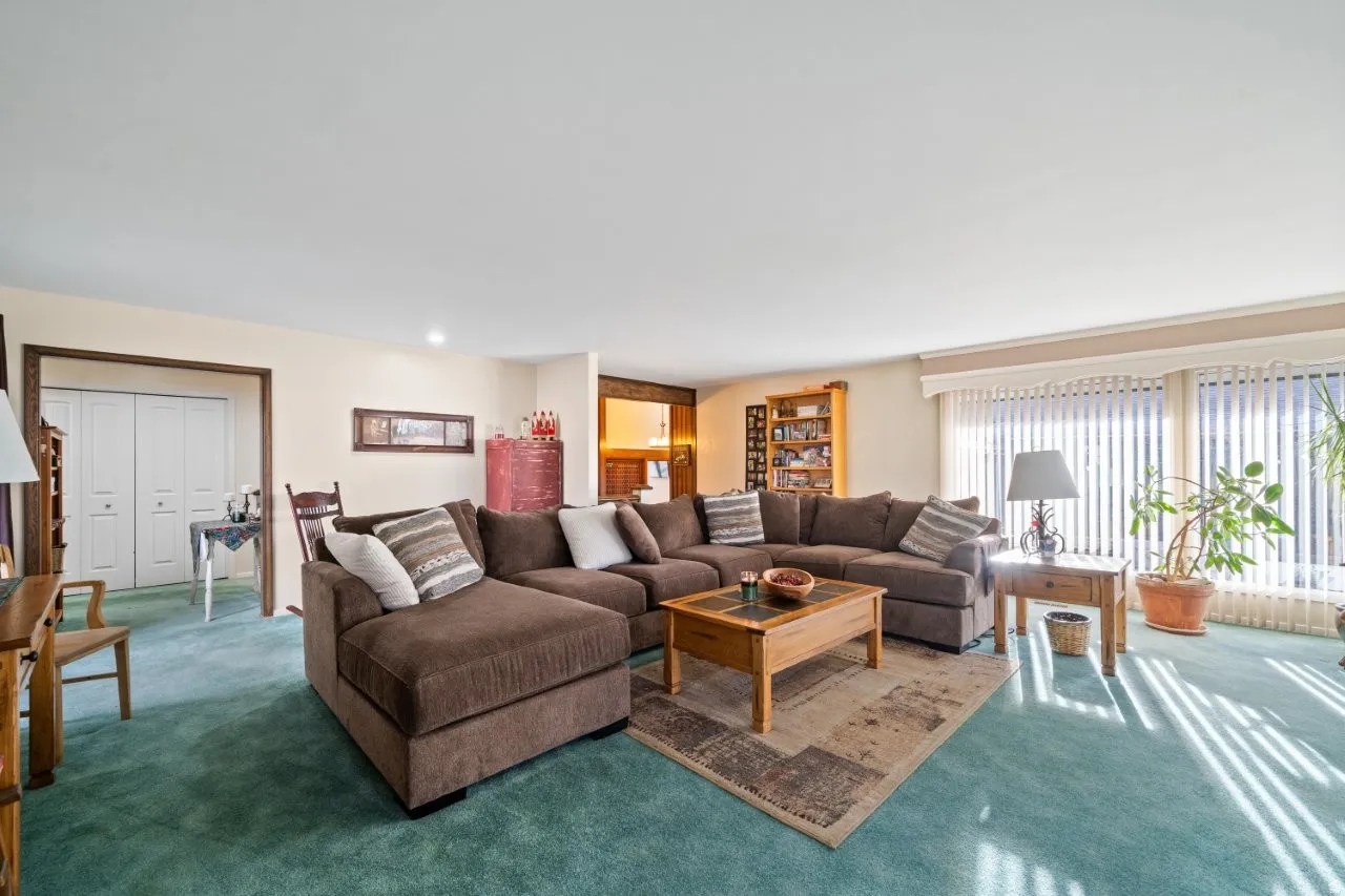 View of carpeted living area