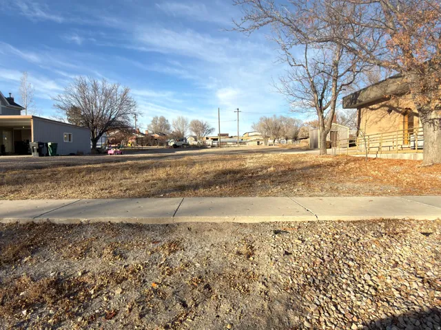 View of yard with an attached carport and a residential view