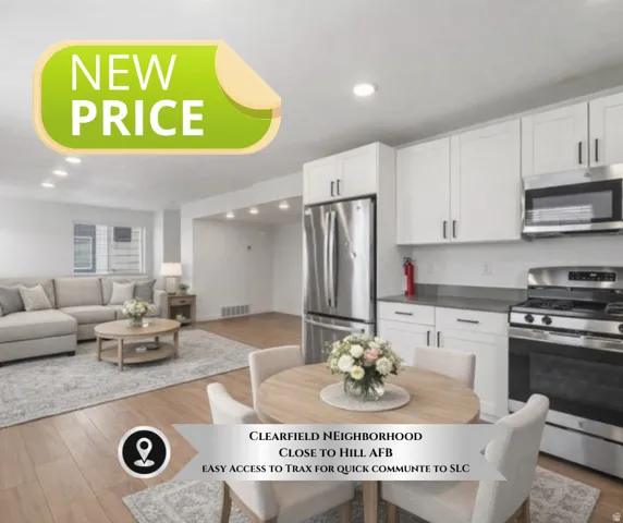 Modern kitchen featuring white cabinetry, stainless steel appliances, and dark countertops