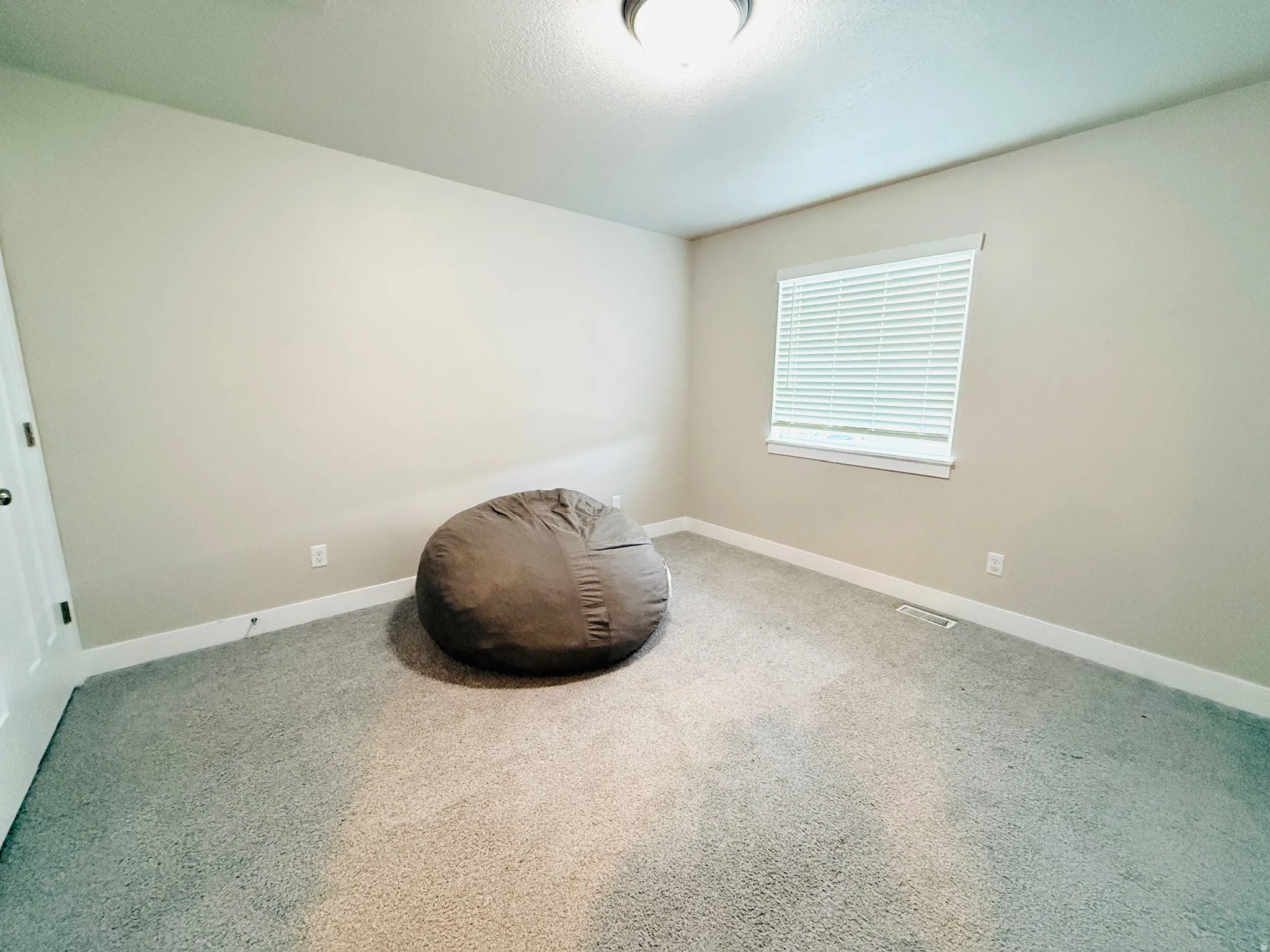 Sitting room featuring baseboards and carpet