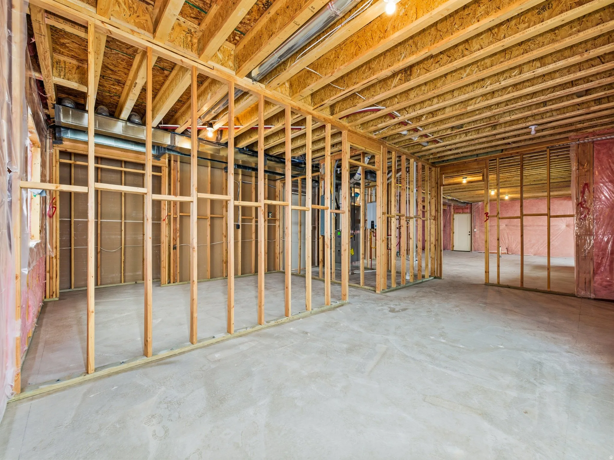 View of unfinished basement