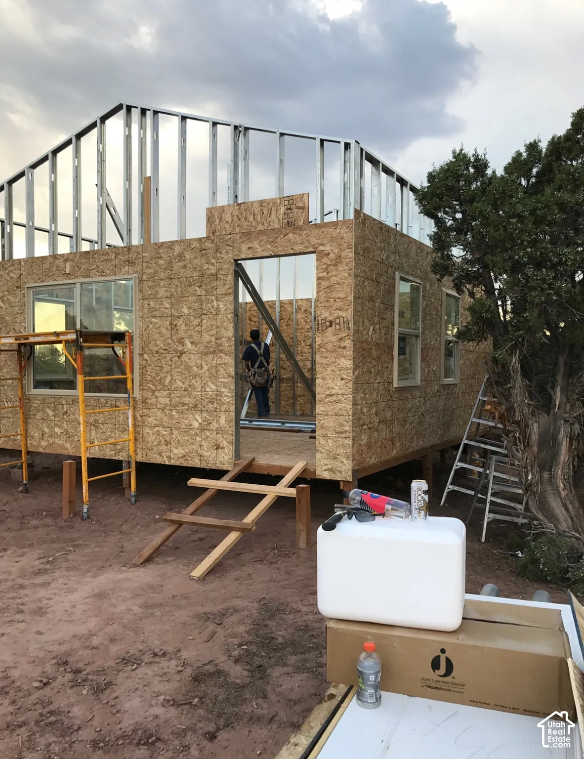The exterior of this structure is finished.