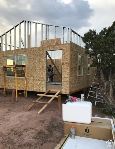 The exterior of this structure is finished.