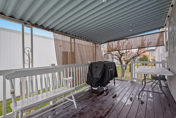Wooden deck with grilling area