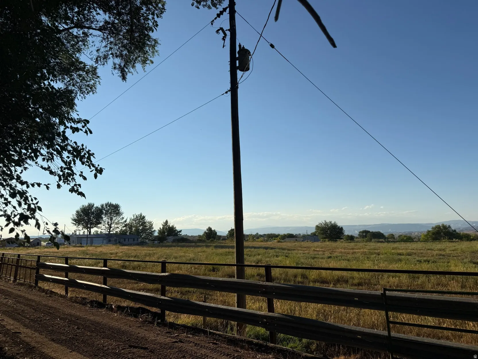 View of yard featuring a view of countryside