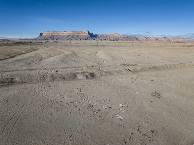 Mountain view with rural landscape and a desert landscape