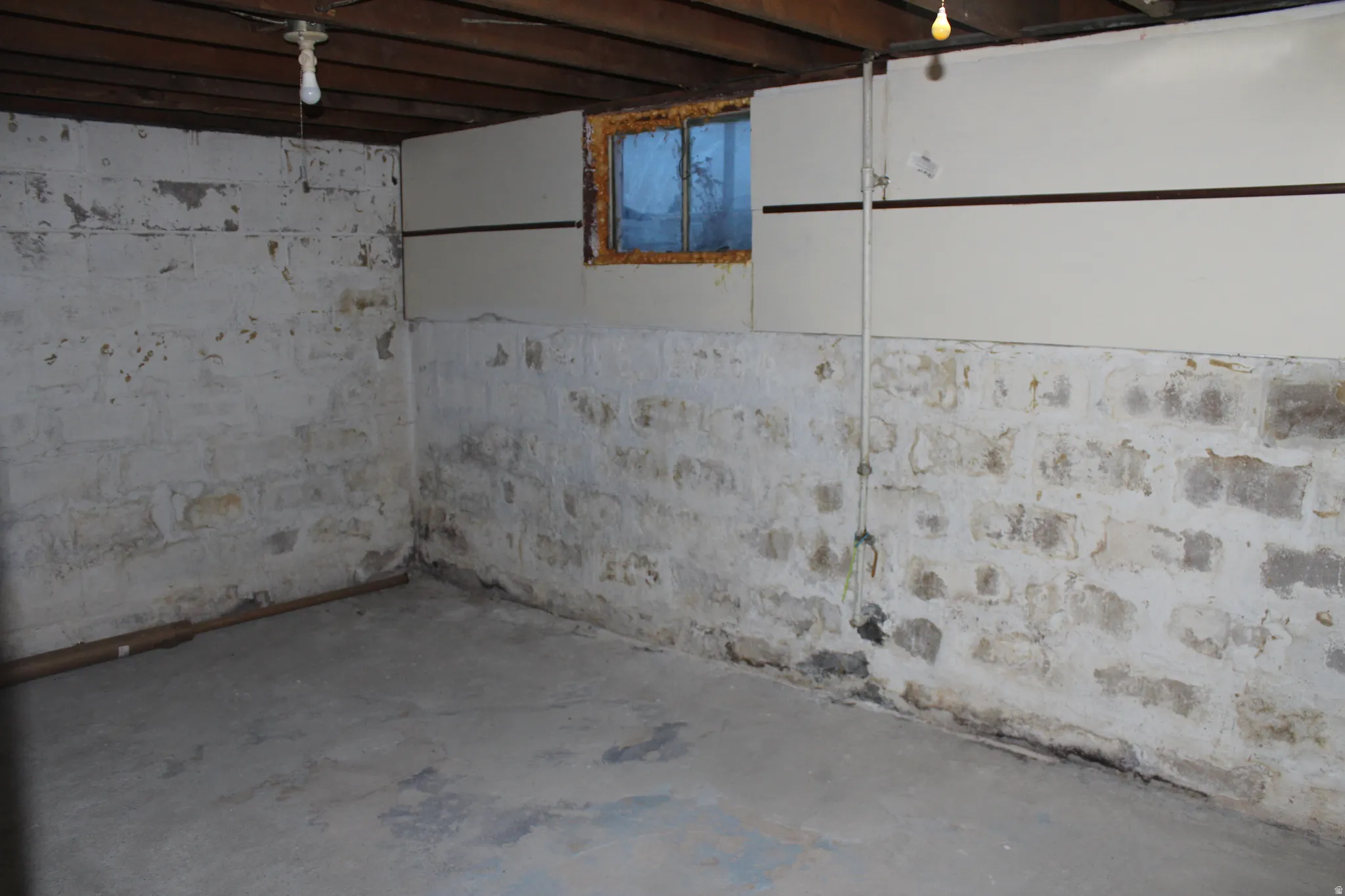 View of unfinished basement