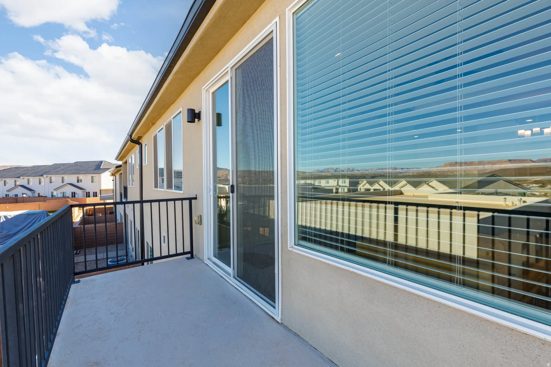Balcony with a residential view