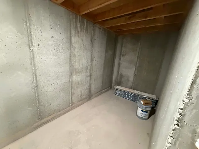 View of unfinished below grade area