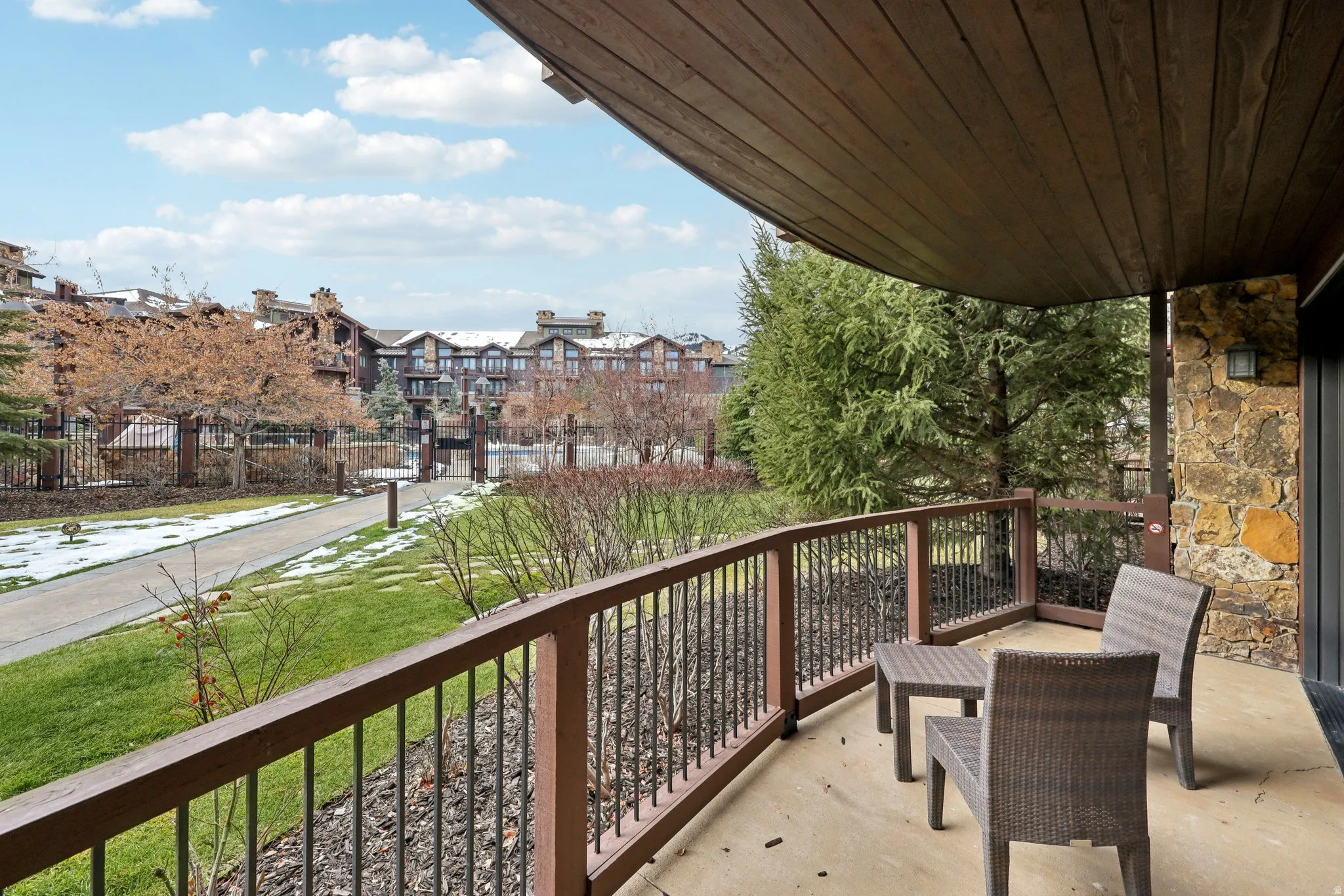 Balcony with a residential view