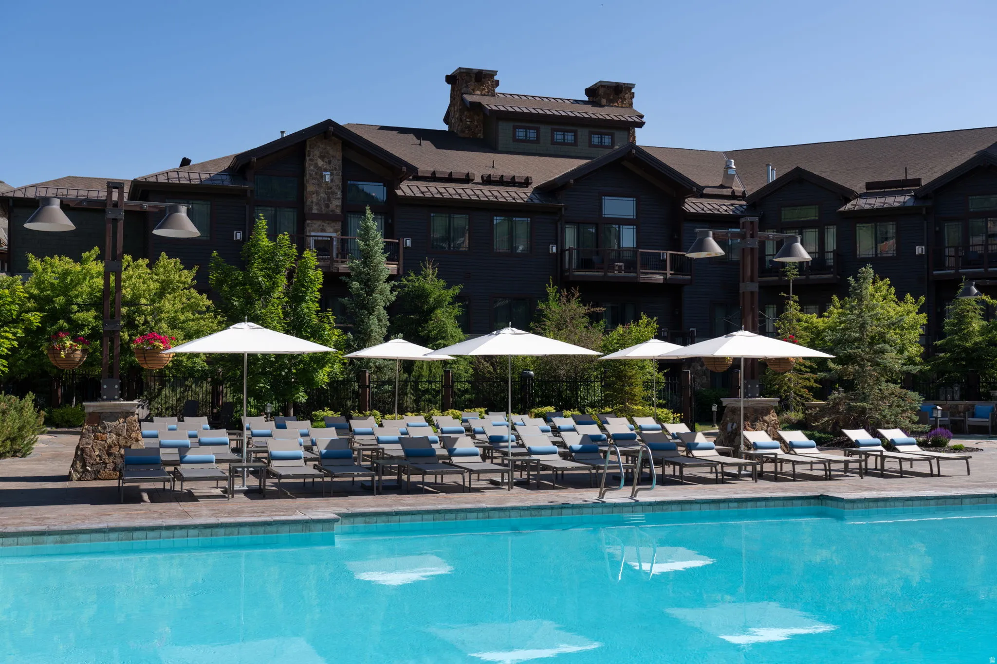 Community pool featuring a patio area