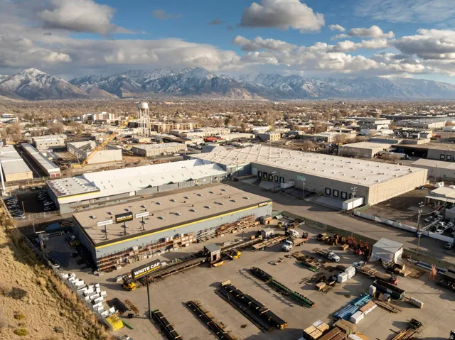 Drone / aerial view of an industrial area