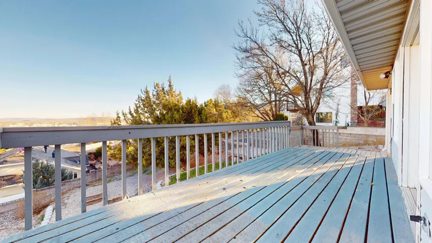 View of wooden terrace