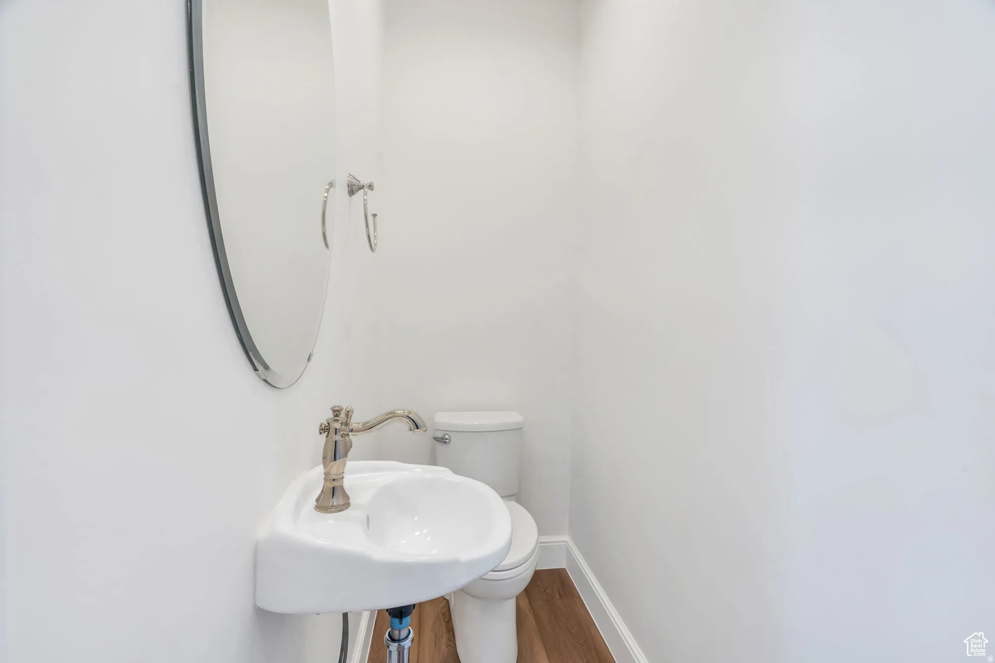 Convenient half bath for guests