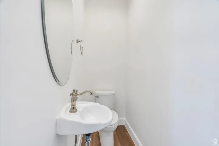 Convenient half bath for guests